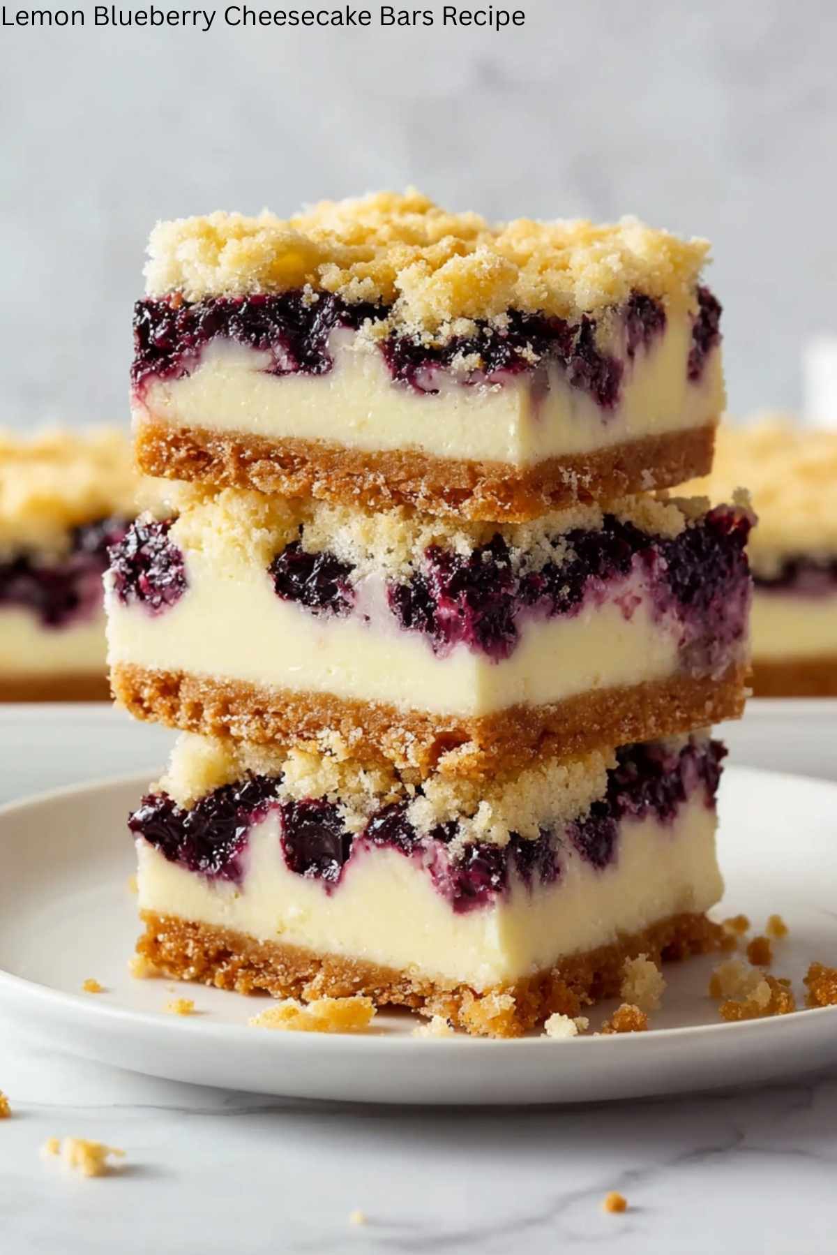 Lemon Blueberry Cheesecake Bars Recipe