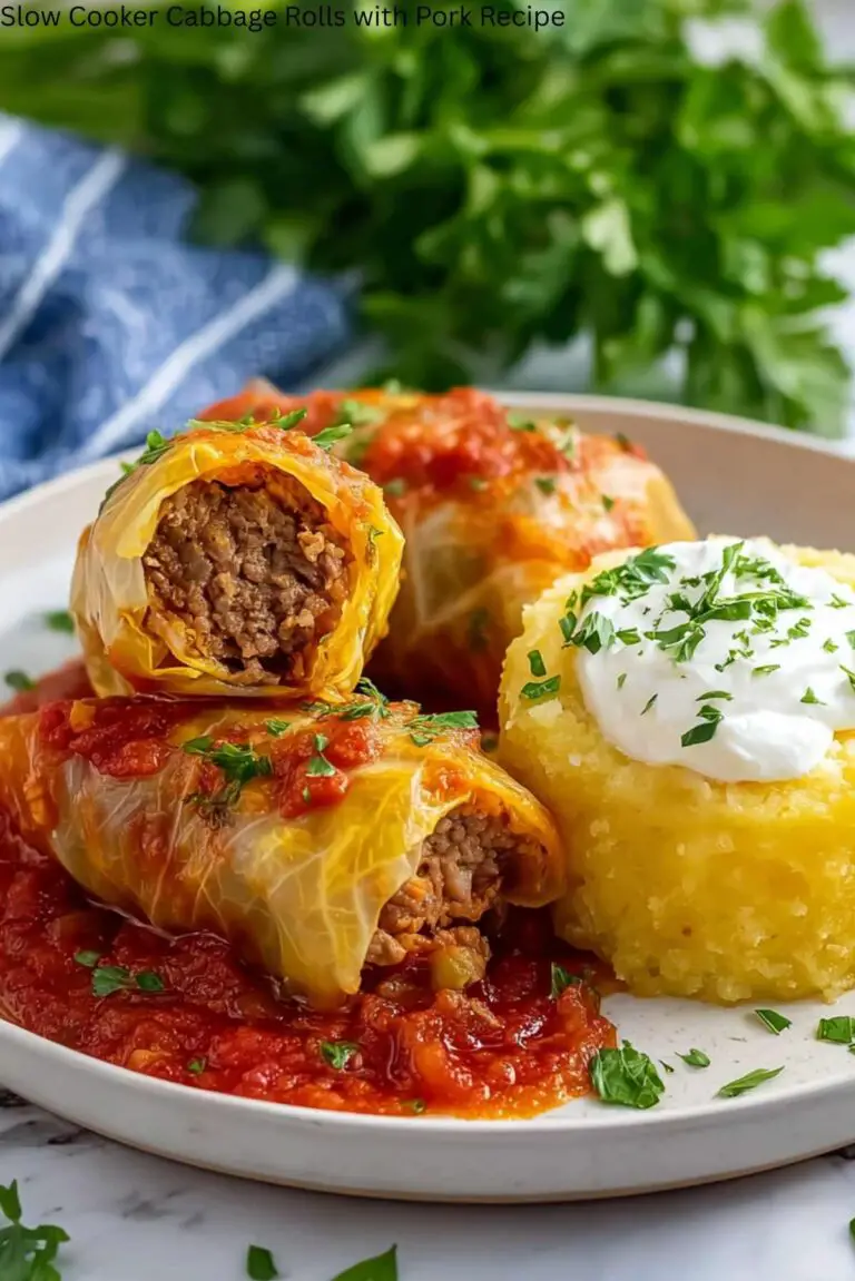 Slow Cooker Cabbage Rolls with Pork Recipe