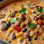 High Protein Creamy Taco Soup Recipe