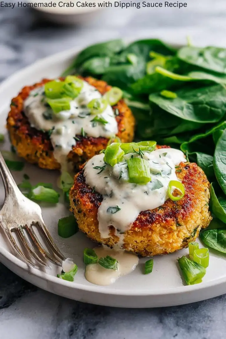 Easy Homemade Crab Cakes with Dipping Sauce Recipe