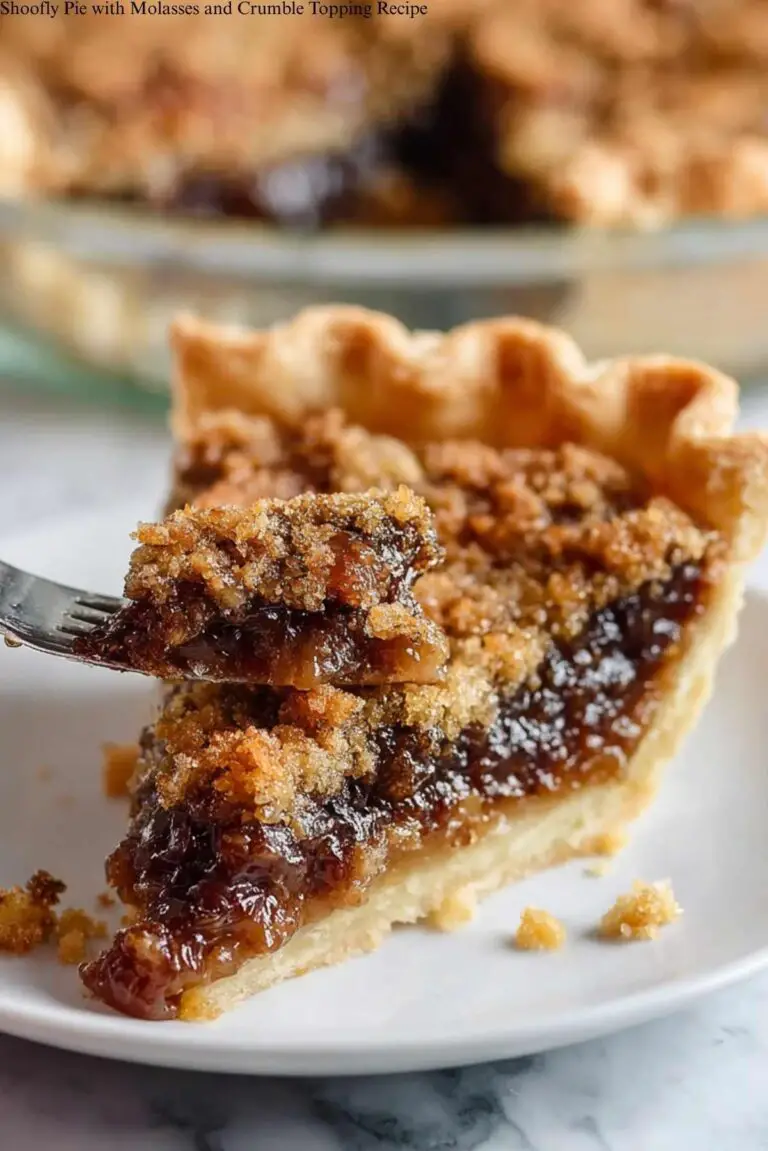 Shoofly Pie with Molasses and Crumble Topping Recipe
