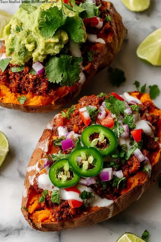 Taco Stuffed Sweet Potatoes Recipe