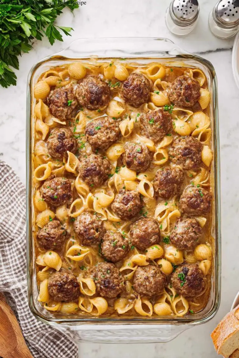 Swedish Meatball Pasta Bake Recipe
