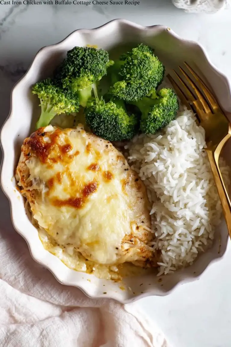 Cast Iron Chicken with Buffalo Cottage Cheese Sauce Recipe