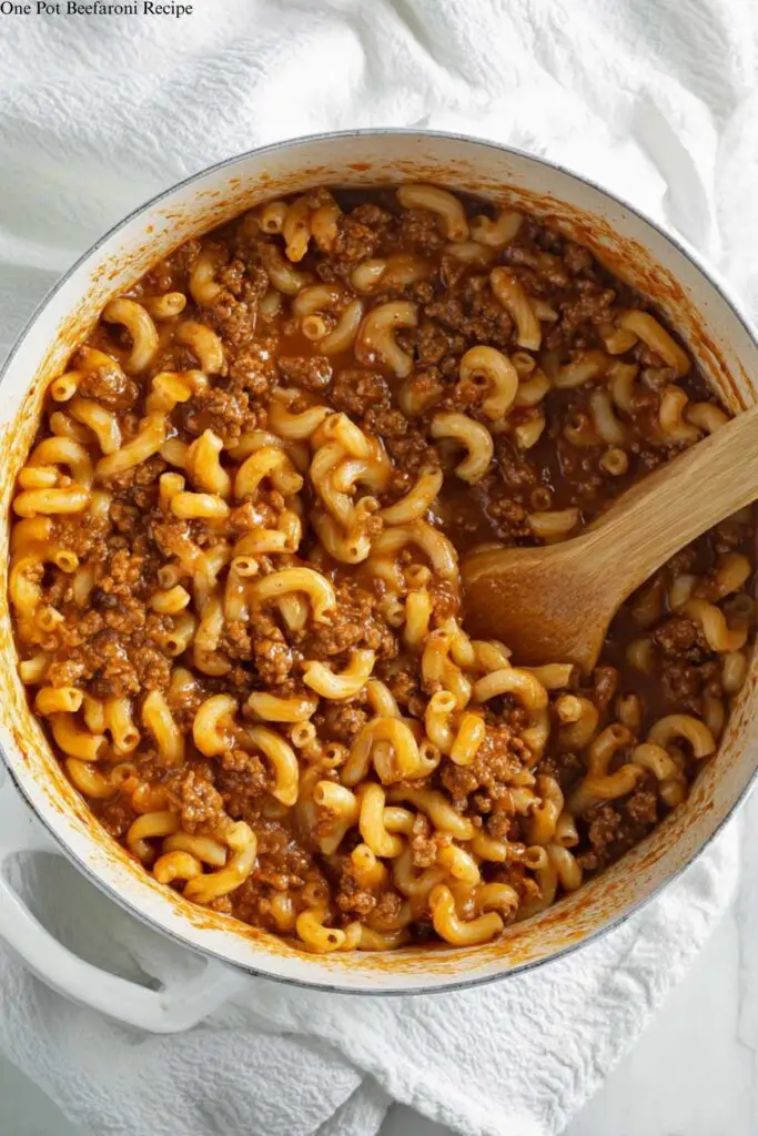 One Pot Beefaroni Recipe