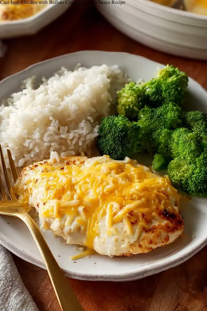 Cast Iron Chicken with Buffalo Cottage Cheese Sauce Recipe