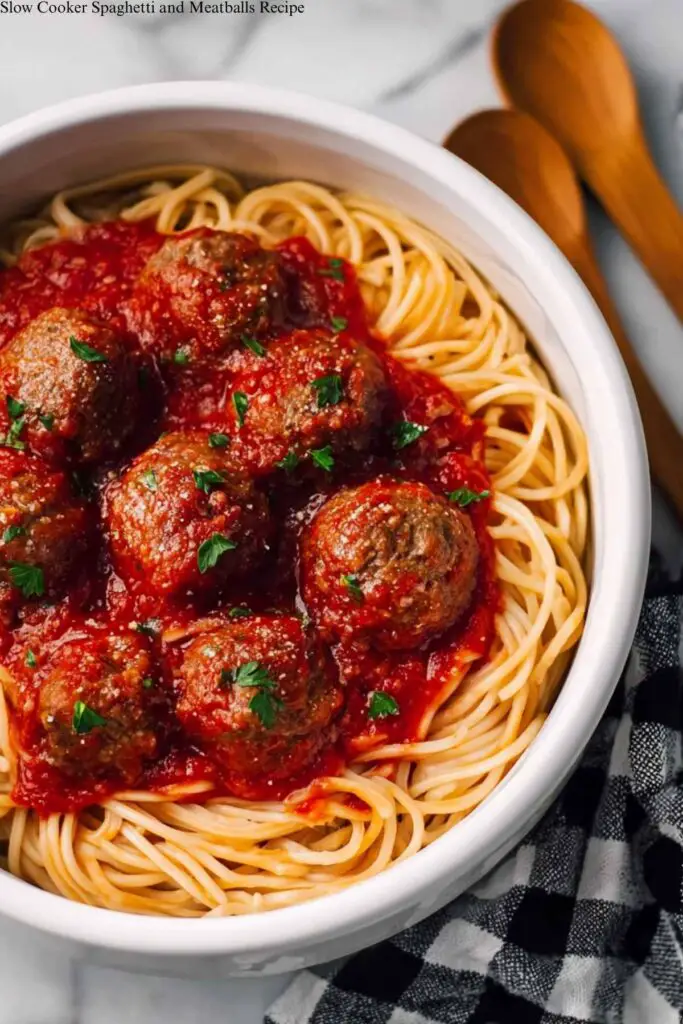 Slow Cooker Spaghetti and Meatballs Recipe