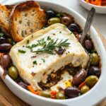 Baked Feta Cheese with Olives Recipe