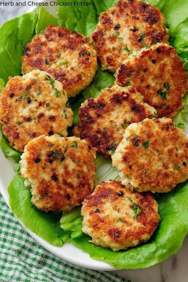 Herb and Cheese Chicken Fritters
