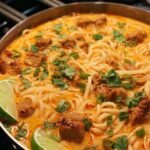 Thai-Inspired Coconut Red Curry Chicken Udon Recipe