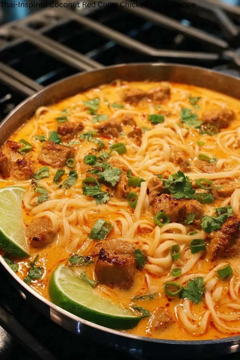 Thai-Inspired Coconut Red Curry Chicken Udon Recipe