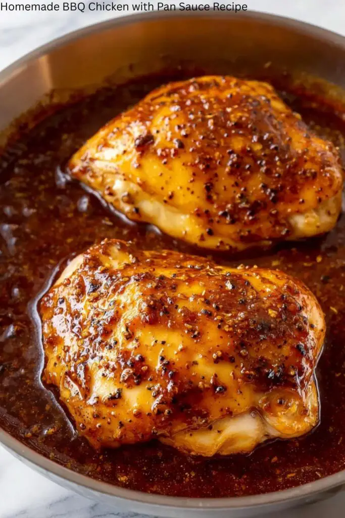 Homemade BBQ Chicken with Pan Sauce Recipe