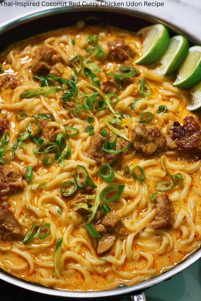 Thai-Inspired Coconut Red Curry Chicken Udon Recipe