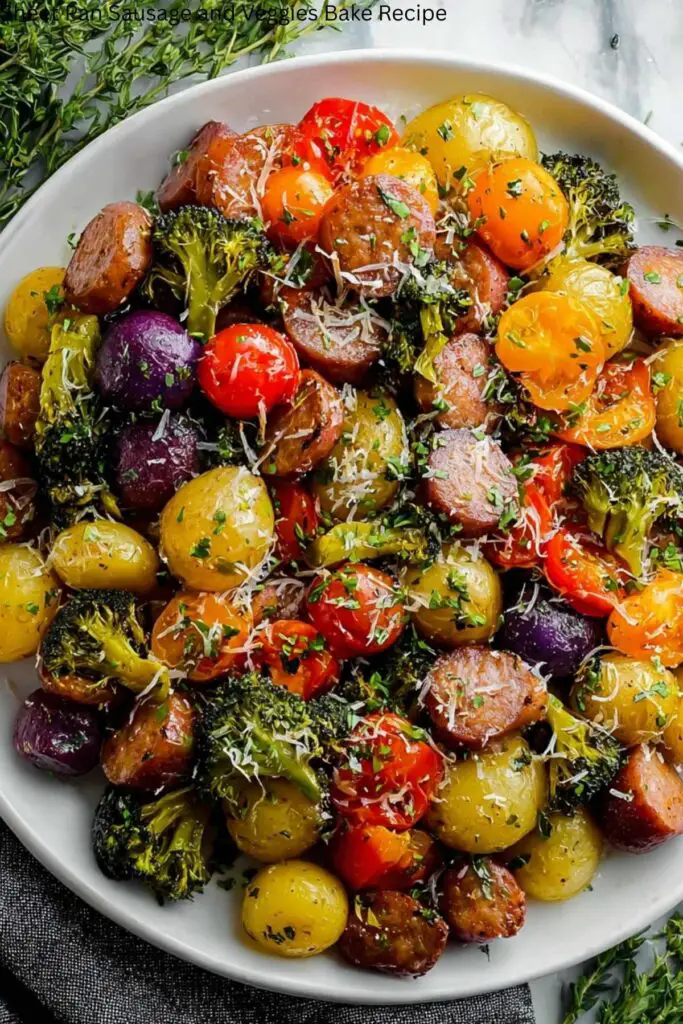 Sheet Pan Sausage and Veggies Bake Recipe