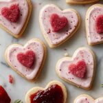 Heart-Shaped Strawberry Shortbread Cookies Recipe