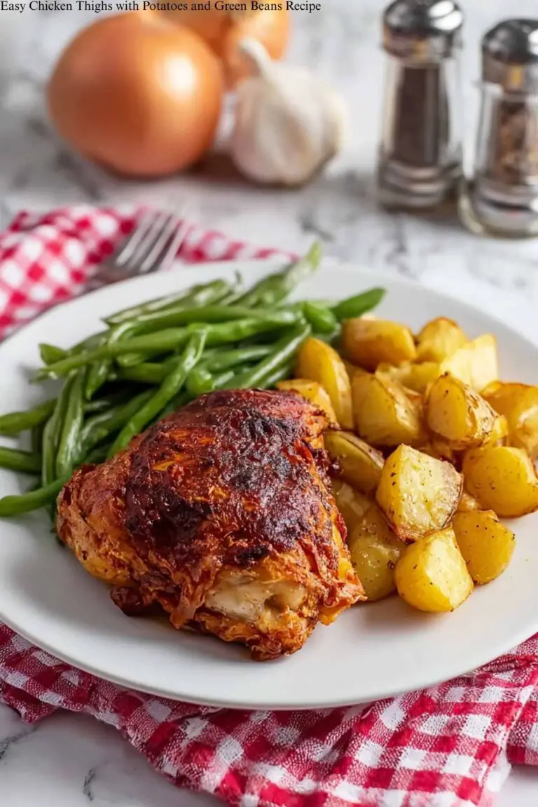 Easy Chicken Thighs with Potatoes and Green Beans Recipe