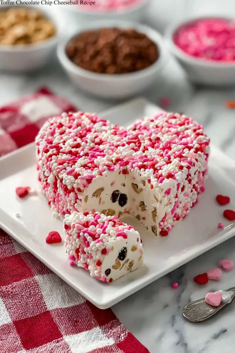 Toffee Chocolate Chip Cheeseball Recipe