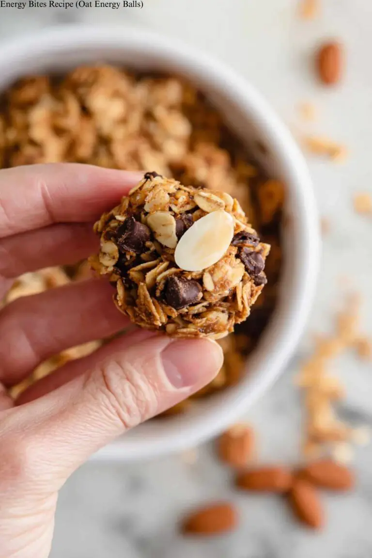 Energy Bites Recipe (Oat Energy Balls)