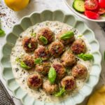 Greek Chicken Meatballs with Tzatziki Sauce Recipe