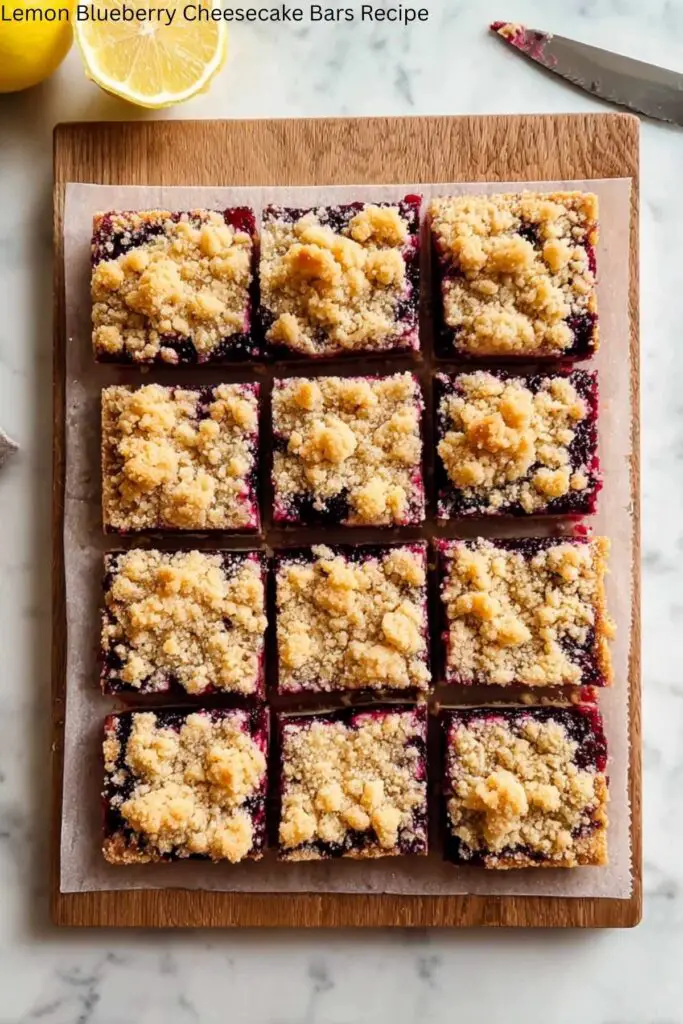 Lemon Blueberry Cheesecake Bars Recipe