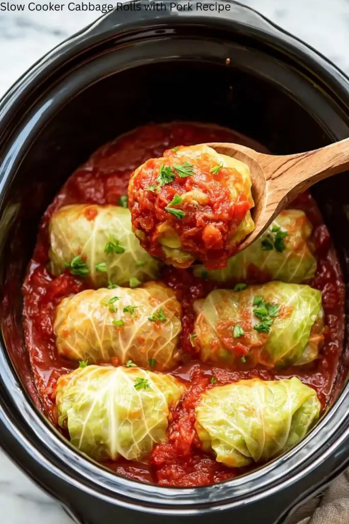 Slow Cooker Cabbage Rolls with Pork Recipe 4 Slow Cooker Cabbage Rolls with Pork Recipe