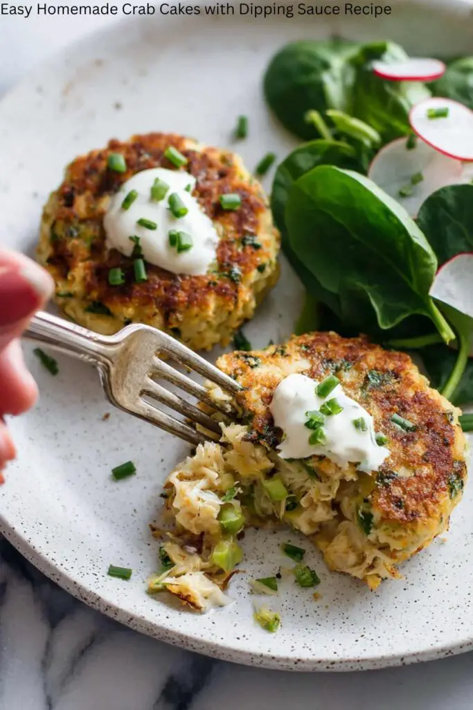 Easy Homemade Crab Cakes with Dipping Sauce Recipe 4 Easy Homemade Crab Cakes with Dipping Sauce Recipe