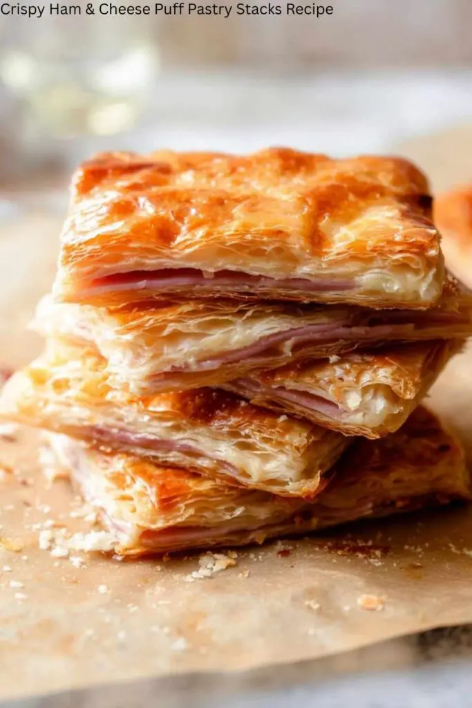 Crispy Ham & Cheese Puff Pastry Stacks Recipe 4 Crispy Ham & Cheese Puff Pastry Stacks Recipe