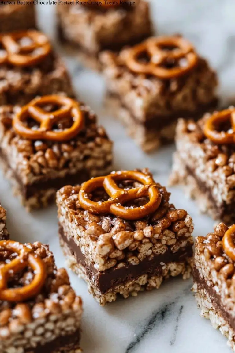 Brown Butter Chocolate Pretzel Rice Crispy Treats Recipe