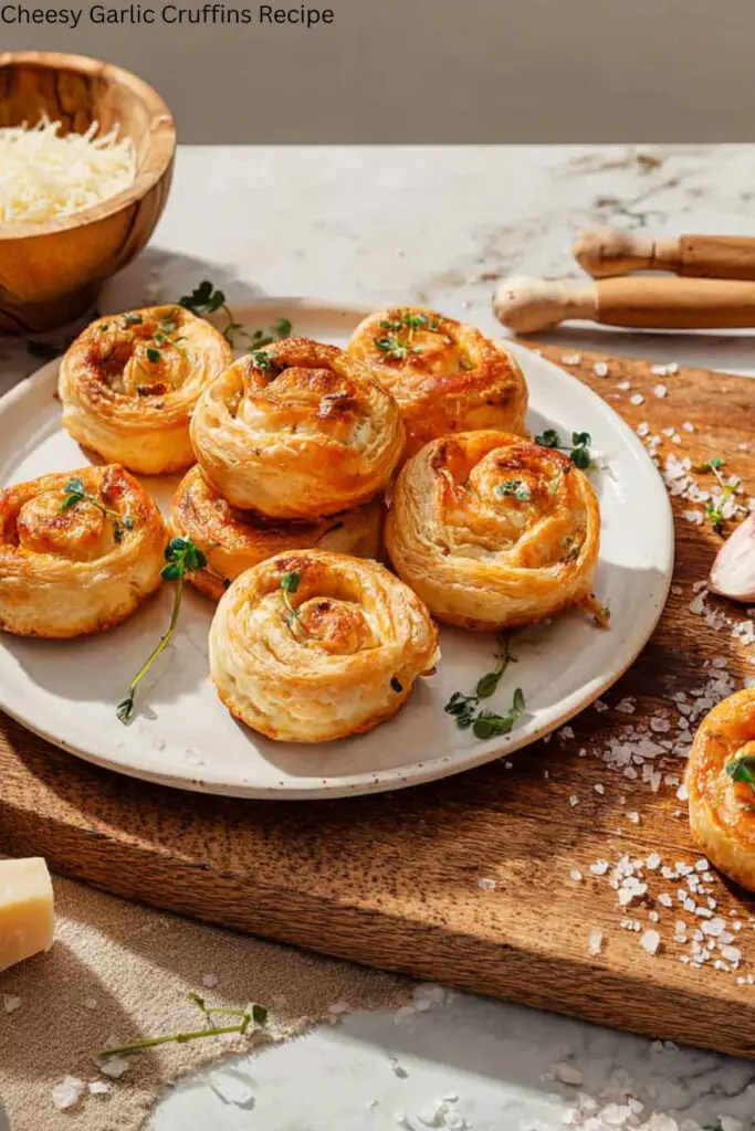 Cheesy Garlic Cruffins Recipe