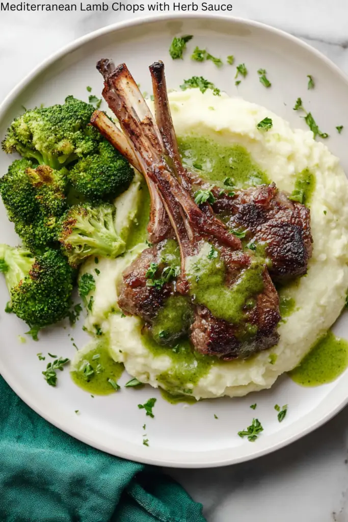 Mediterranean Lamb Chops with Herb Sauce Recipe