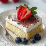 Tres Leches Cake with Rum Milk Sauce Recipe