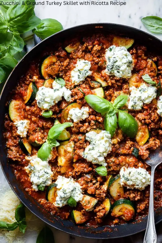 Zucchini & Ground Turkey Skillet with Ricotta Recipe 4 Zucchini & Ground Turkey Skillet with Ricotta Recipe