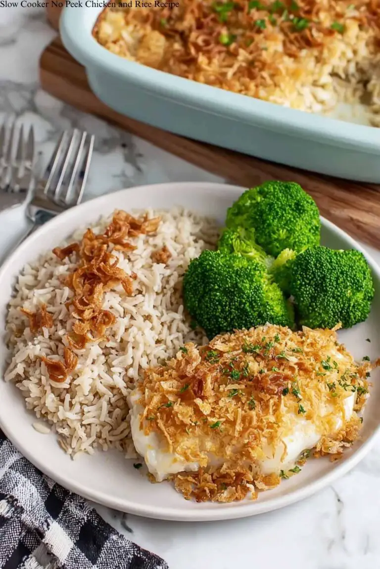 Slow Cooker No Peek Chicken and Rice Recipe