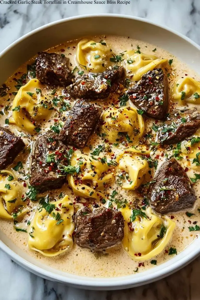 Cracked Garlic Steak Tortellini in Creamhouse Sauce Bliss Recipe