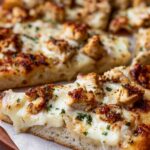 Blackened Chicken Alfredo Garlic Bread Recipe