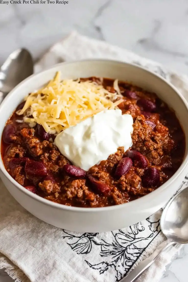 Easy Crock Pot Chili for Two Recipe