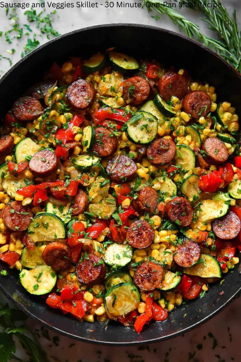 Sausage and Veggies Skillet - 30 Minute, One-Pan Meal Recipe