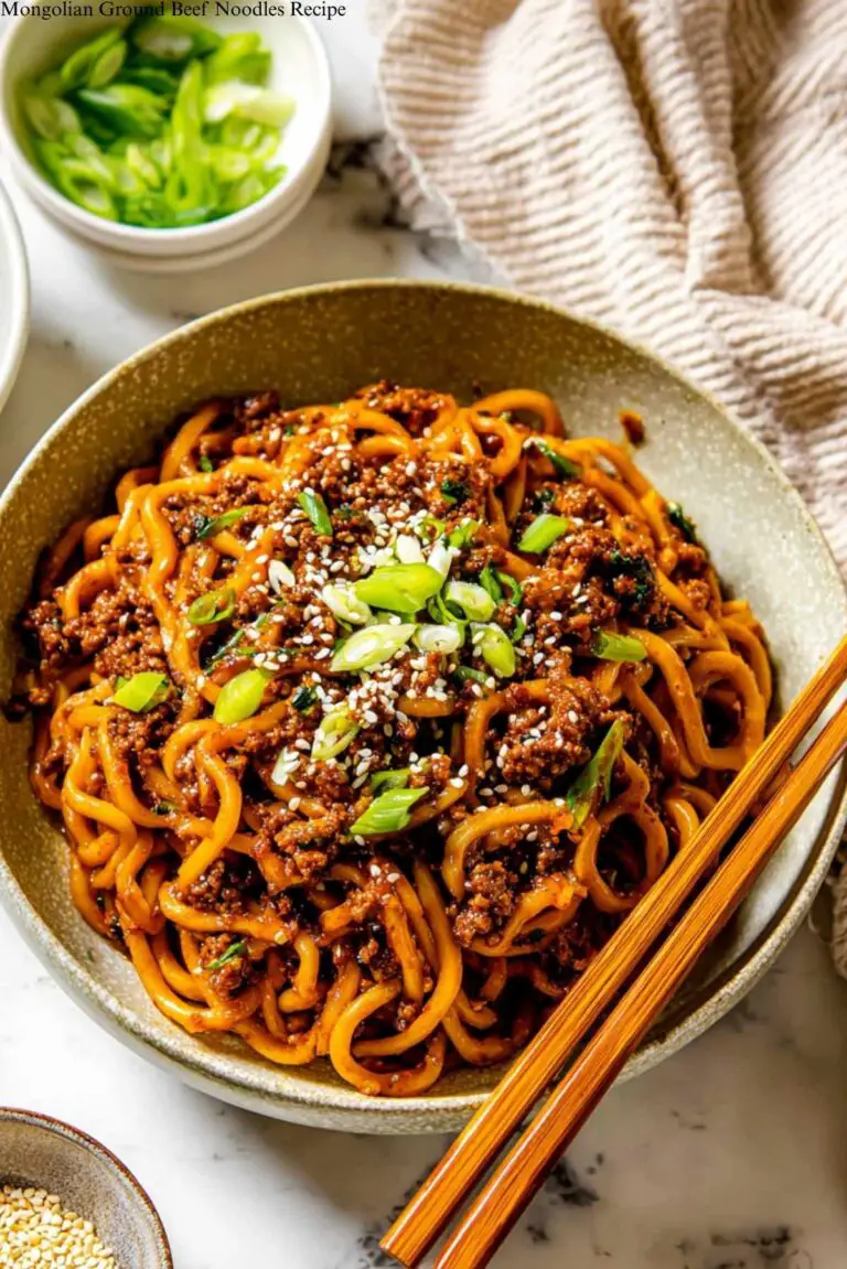 Mongolian Ground Beef Noodles Recipe