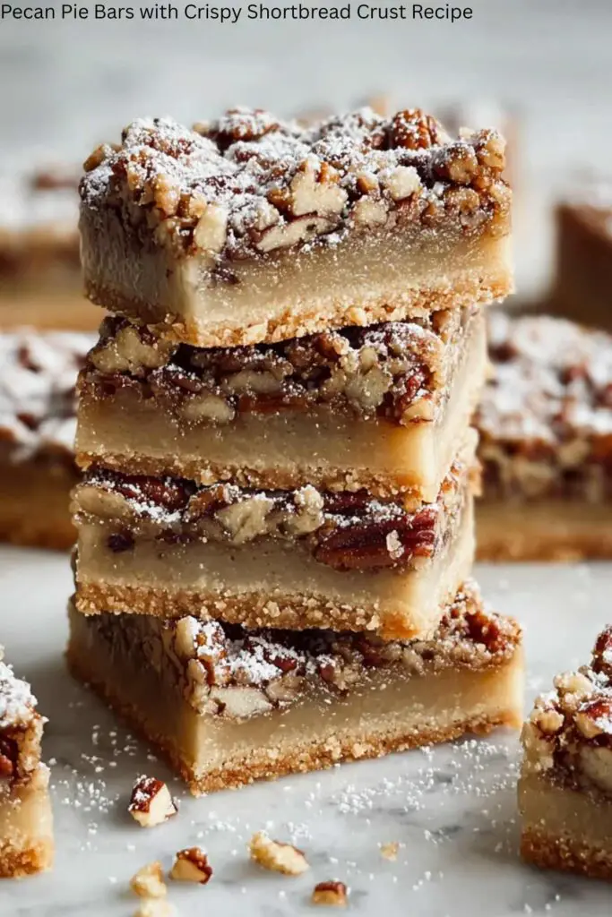 Pecan Pie Bars with Crispy Shortbread Crust Recipe