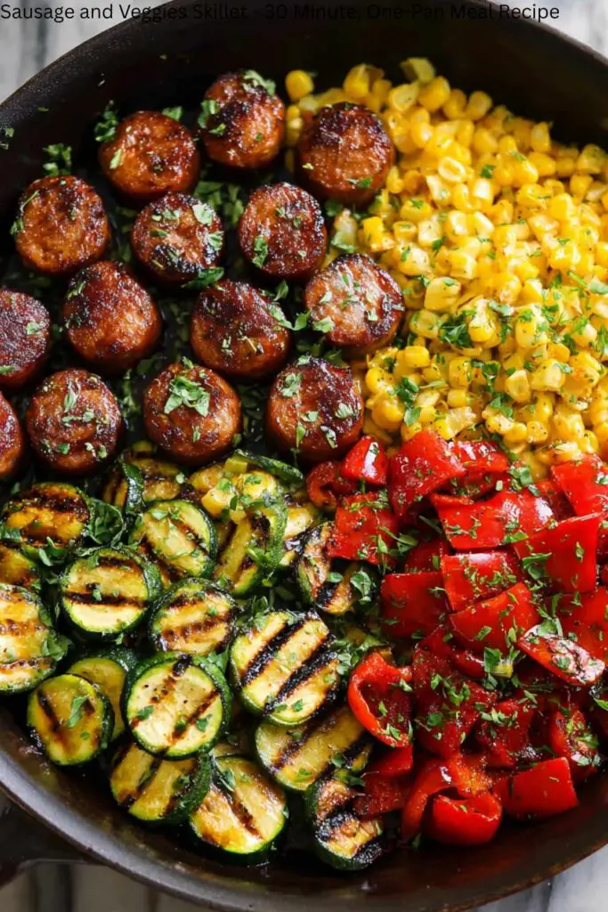 Sausage and Veggies Skillet - 30 Minute, One-Pan Meal Recipe