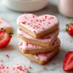 Strawberry Shortbread Heart Cookies Recipe