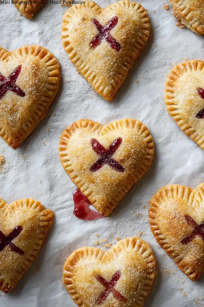 Mini Raspberry Nutella Heart Pies Recipe 4 Mini Raspberry Nutella Heart Pies Recipe
