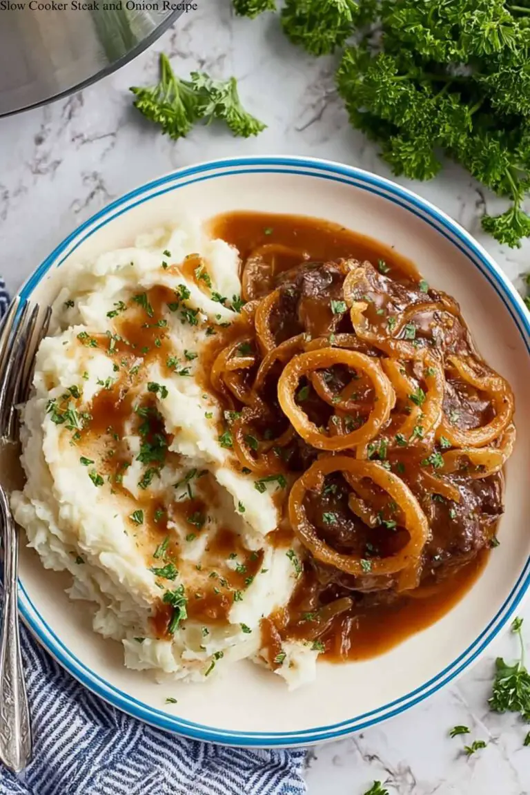 Slow Cooker Steak and Onion Recipe