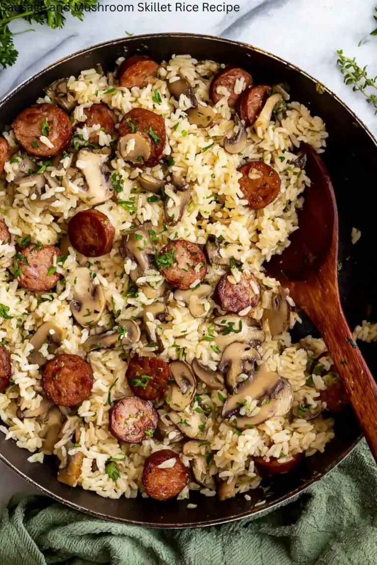 Sausage and Mushroom Skillet Rice Recipe