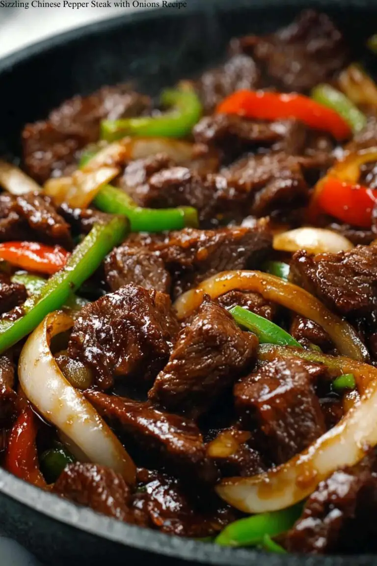 Sizzling Chinese Pepper Steak with Onions Recipe