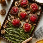 Sheet Pan Mini Meatloaf with Veggies Recipe