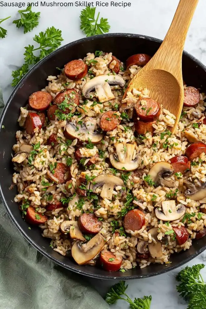 Sausage and Mushroom Skillet Rice Recipe