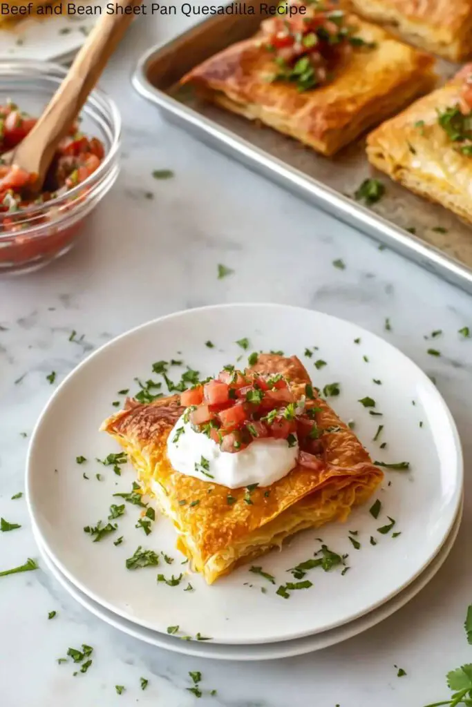 Beef and Bean Sheet Pan Quesadilla Recipe