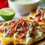 BLT Flatbread Pizza with Avocado Drizzle Recipe