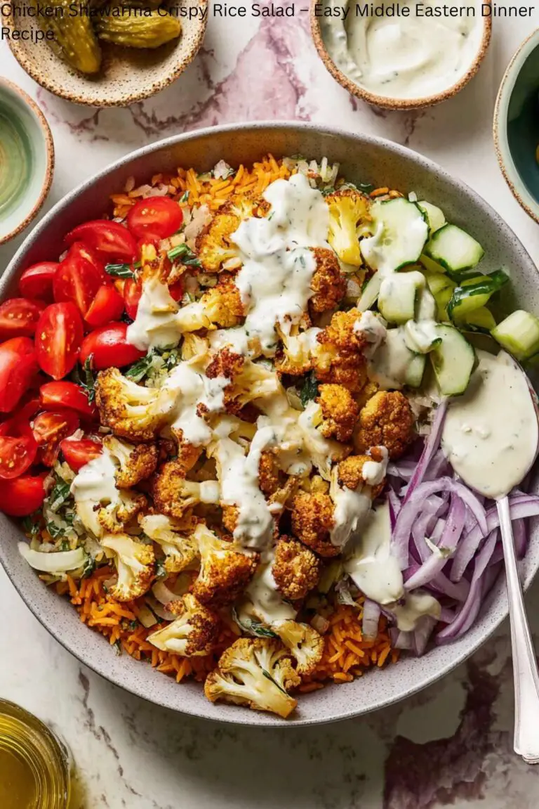 Chicken Shawarma Crispy Rice Salad – Easy Middle Eastern Dinner Recipe